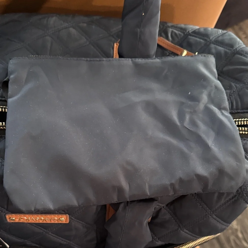 Diamond Quilted Nylon Travel Duffel - Black
